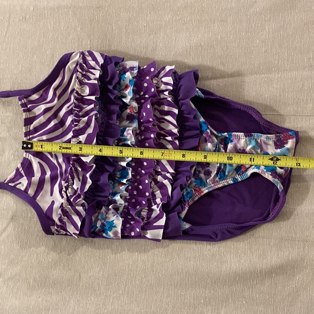 Toddler Purple Ruffle Swimsuit size‎ 18-24mos. - Picture 6 of 6